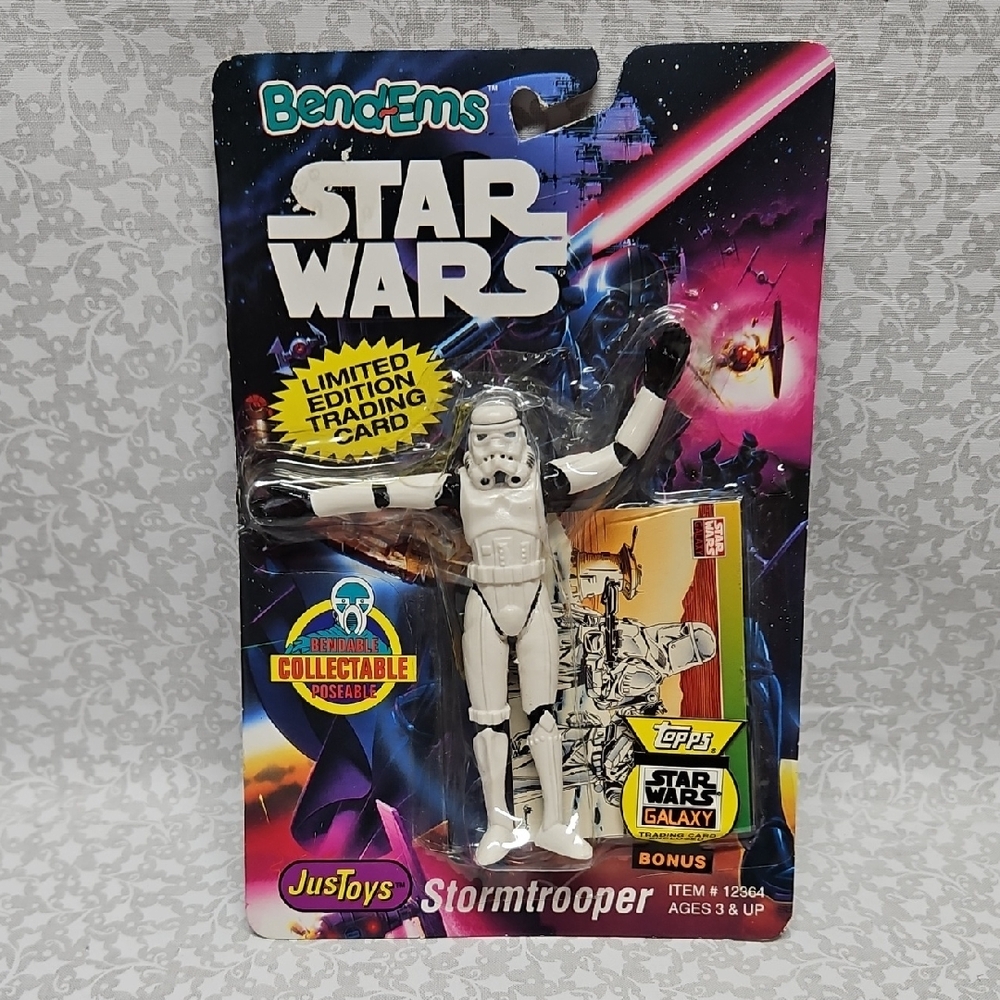 1993 Star Wars Bend-Ems Stormtrooper with Limited Edition Topps Trading Card